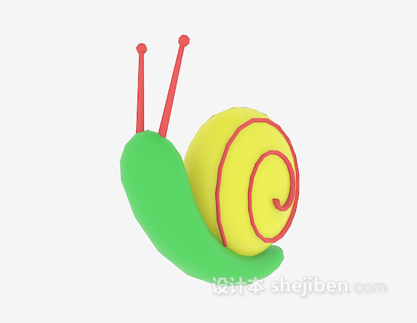 免费蜗牛玩具3d模型下载