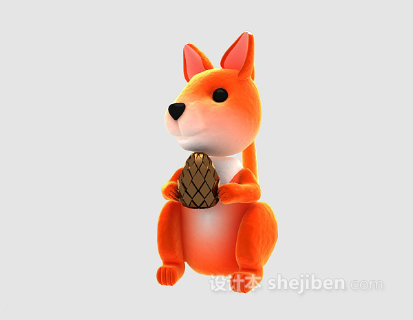现代风格小松鼠玩具3d模型下载