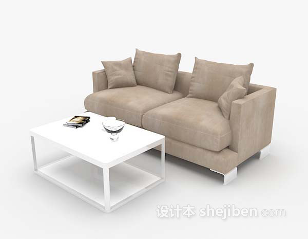 设计本茶几沙发3d模型下载