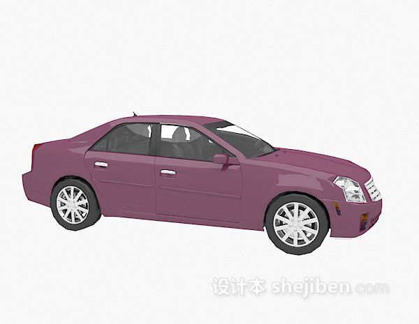 现代风格紫色的车辆3d模型下载