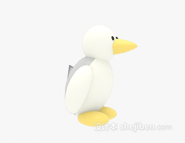现代风格儿童玩具鸭子3d模型下载
