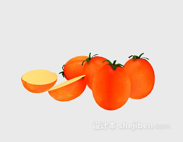 现代风格西红柿水果3d模型下载