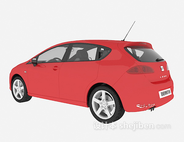 设计本红色车辆免费3d模型下载