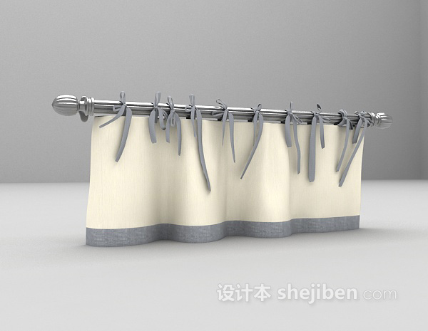 设计本窗帘帘头max窗帘3d模型下载