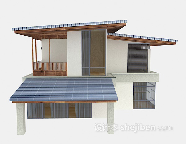 设计本日式别墅3d模型下载