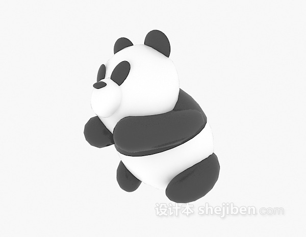 免费熊猫儿童玩具 3d模型下载