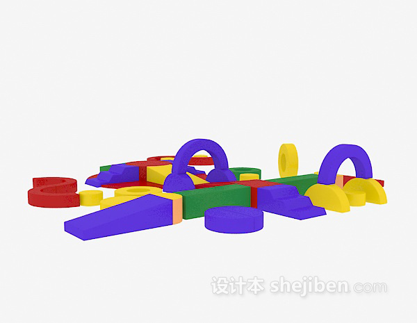 免费儿童玩具组合3d模型下载