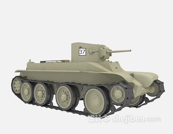 现代风格坦克灰色3d模型下载