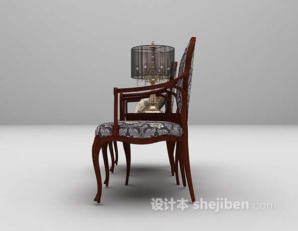 欧式风格欧式桌椅3d模型下载