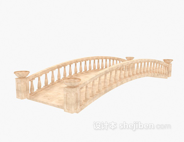 欧式风格欧式桥3d模型下载
