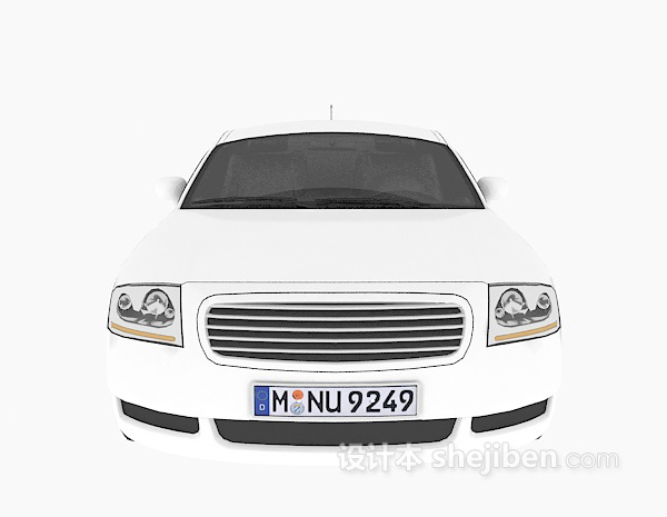 现代风格白色车辆3d模型下载