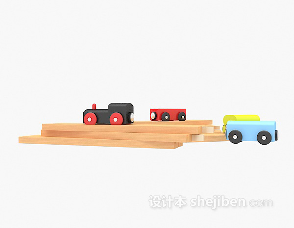 免费儿童玩具火车3d模型下载
