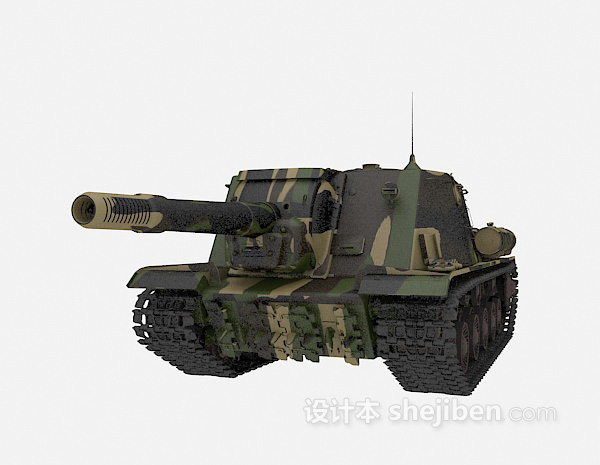 设计本霸气军事装备坦克3d模型下载