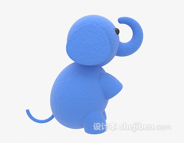现代风格儿童动物玩具小象3d模型下载