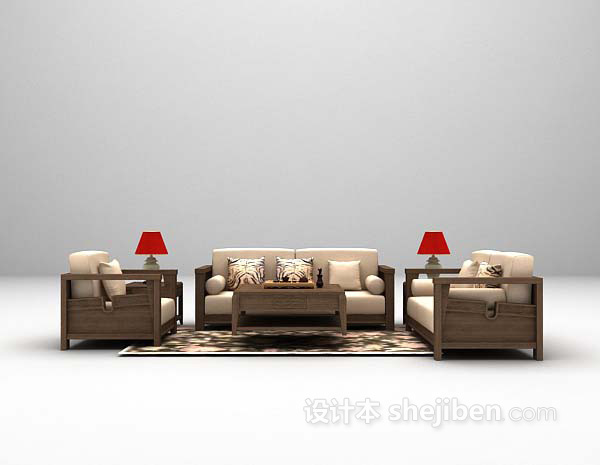 中式风格中式沙发大全3d模型下载
