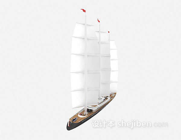 免费帆船3d模型下载