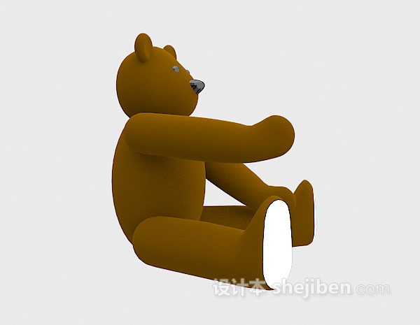 现代风格儿童玩具泰迪熊3d模型下载