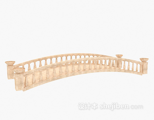 设计本欧式桥3d模型下载