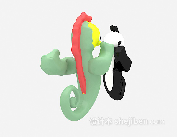 现代风格海马玩具3d模型下载
