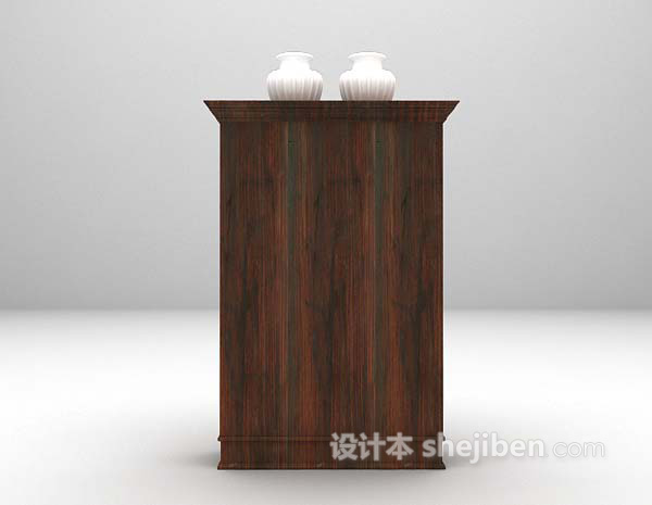 中式风格灰色衣柜3d模型下载