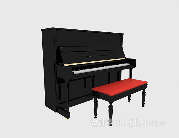 设计本黑色钢琴推荐3d模型下载