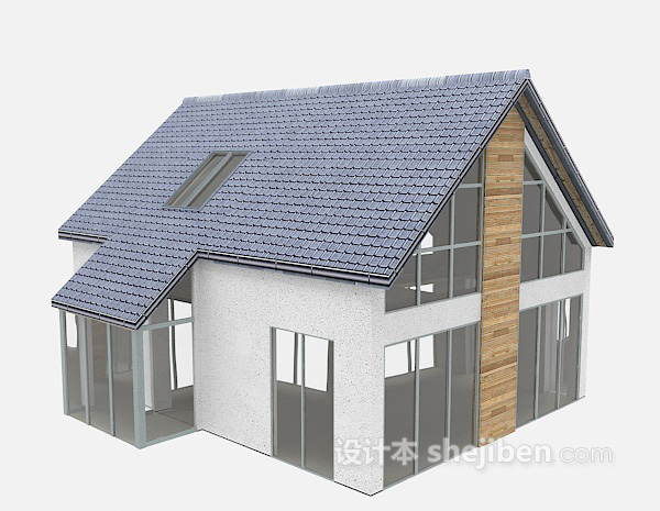 现代风格农村现代住宅3d模型下载