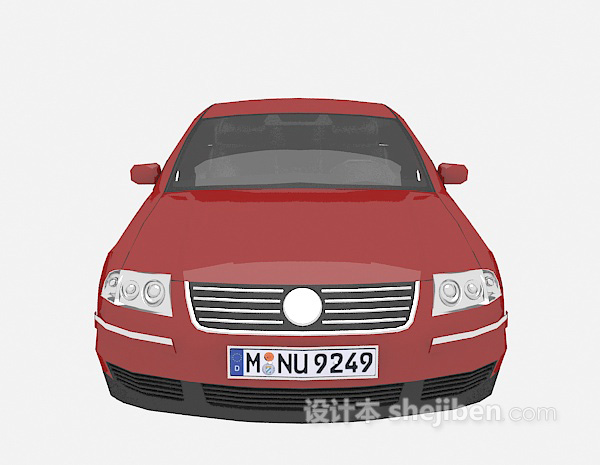 现代风格免费红色车辆3d模型下载