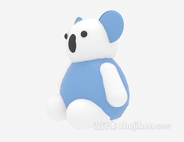 免费儿童玩具小熊 3d模型下载