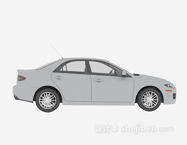 现代风格灰色汽车3d模型下载