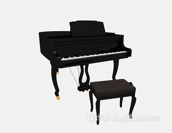 免费钢琴3d模型下载