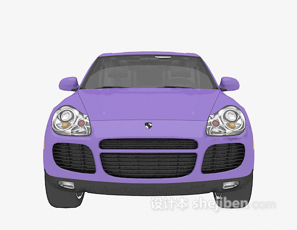 紫色汽车3d模型下载