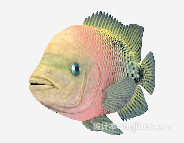 现代风格观赏鱼3d模型下载