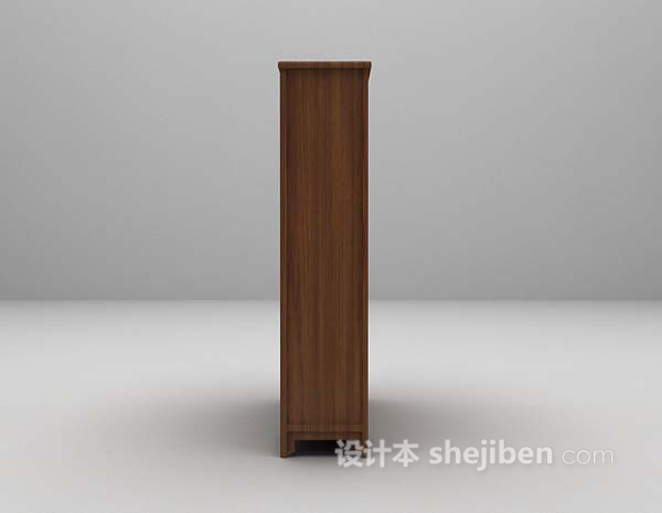 中式风格棕色衣柜3d模型下载