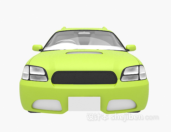 绿色小车车3d模型下载
