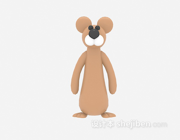 儿童玩具袋鼠3d模型下载