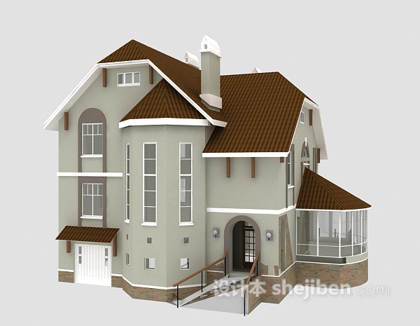 设计本别墅3d模型下载
