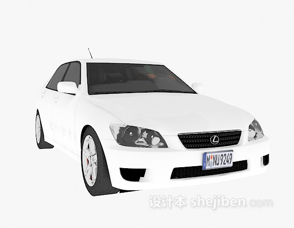 设计本白色汽车3d模型下载