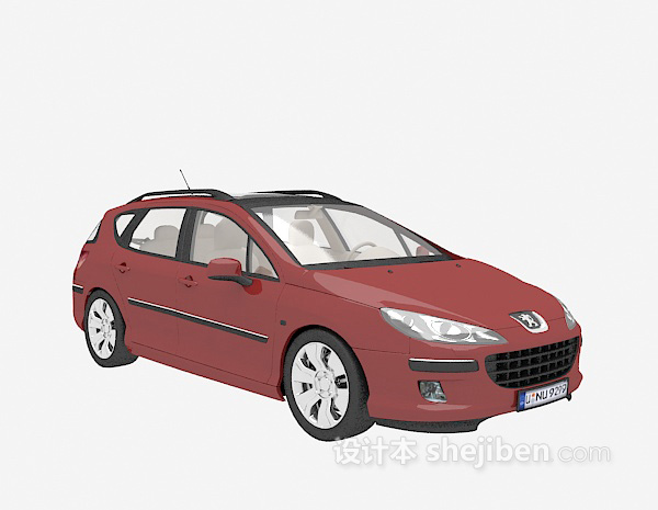 设计本红色汽车免费3d模型下载