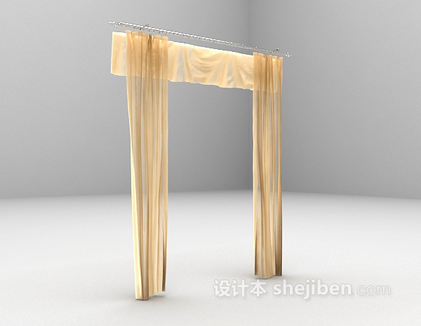 设计本简易窗帘3d模型下载