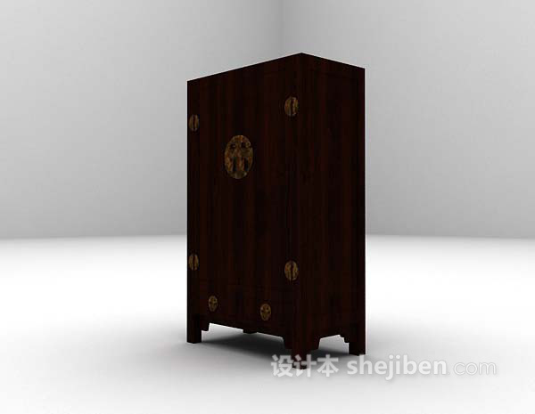 设计本木质衣柜3d模型下载