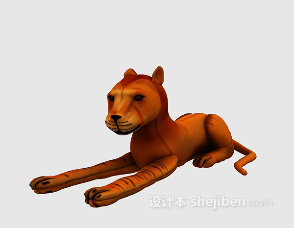设计本儿童玩具老虎3d模型下载