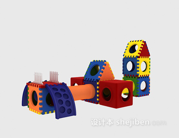 设计本儿童玩具组合 3d模型下载