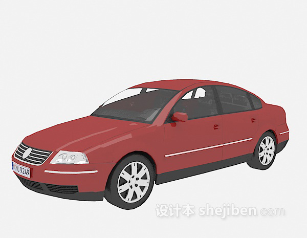 设计本免费红色车辆3d模型下载