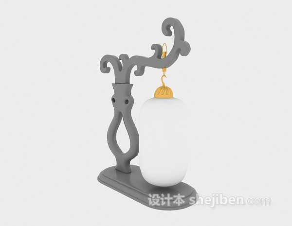 中式风格雕花灯具3d模型下载