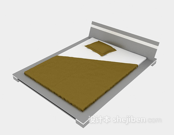 免费单人床3d模型下载