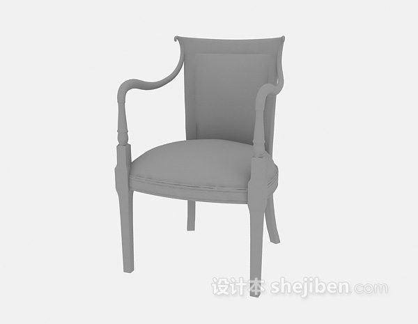 现代风格家居实木椅3d模型下载