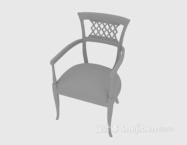 现代风格实木家居椅3d模型下载