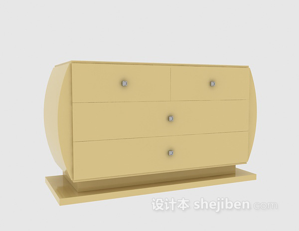 现代风格床头柜3d模型下载