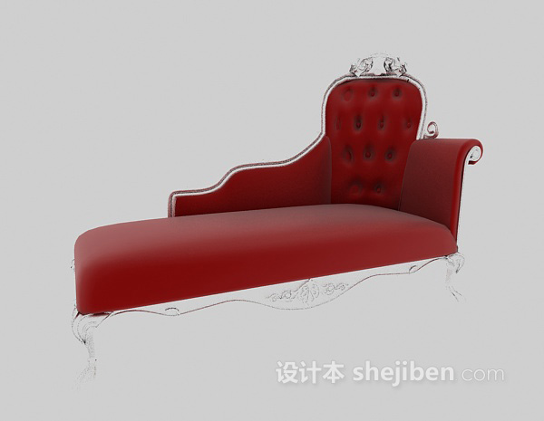 现代风格红色沙发3d模型下载