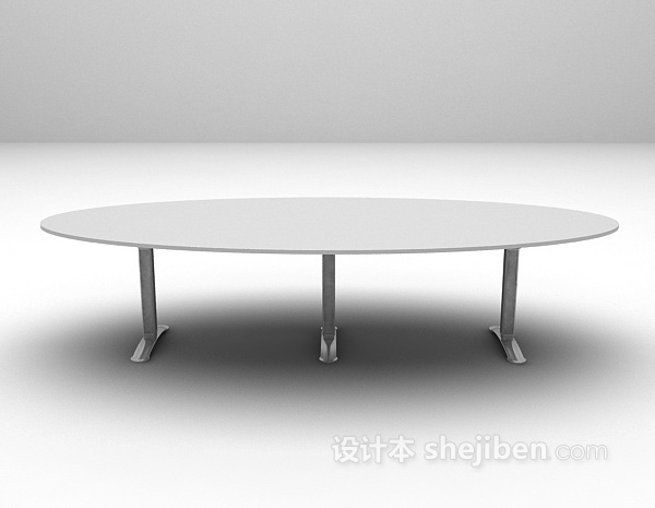现代风格椭圆会议桌3d模型下载